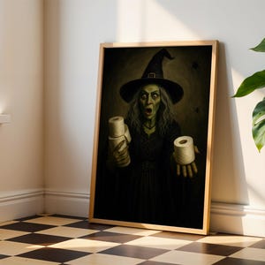 Halloween Bathroom Witch Print