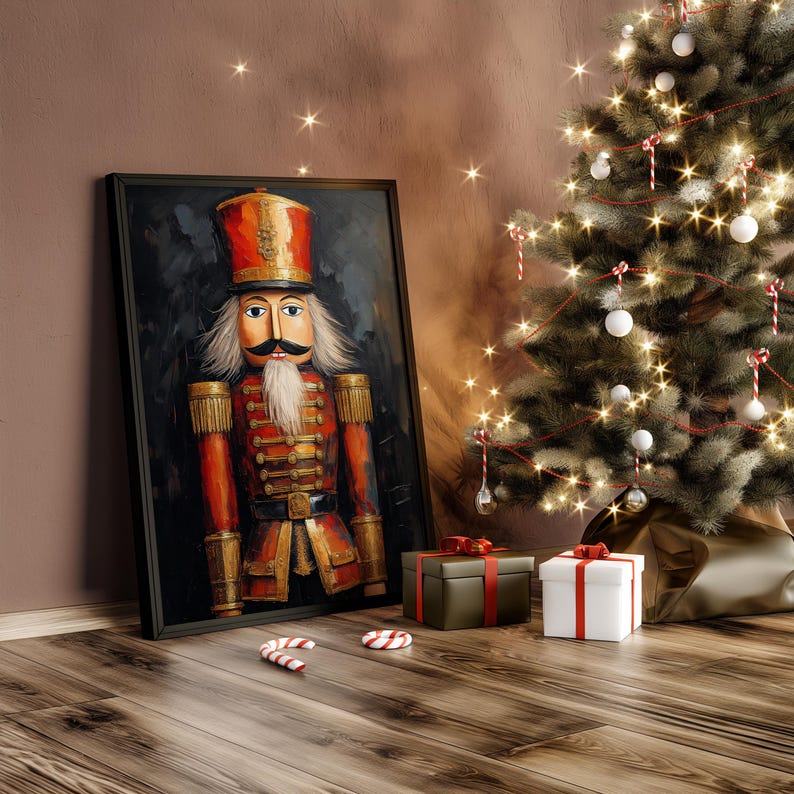 Vintage Nutcracker Christmas Art Set