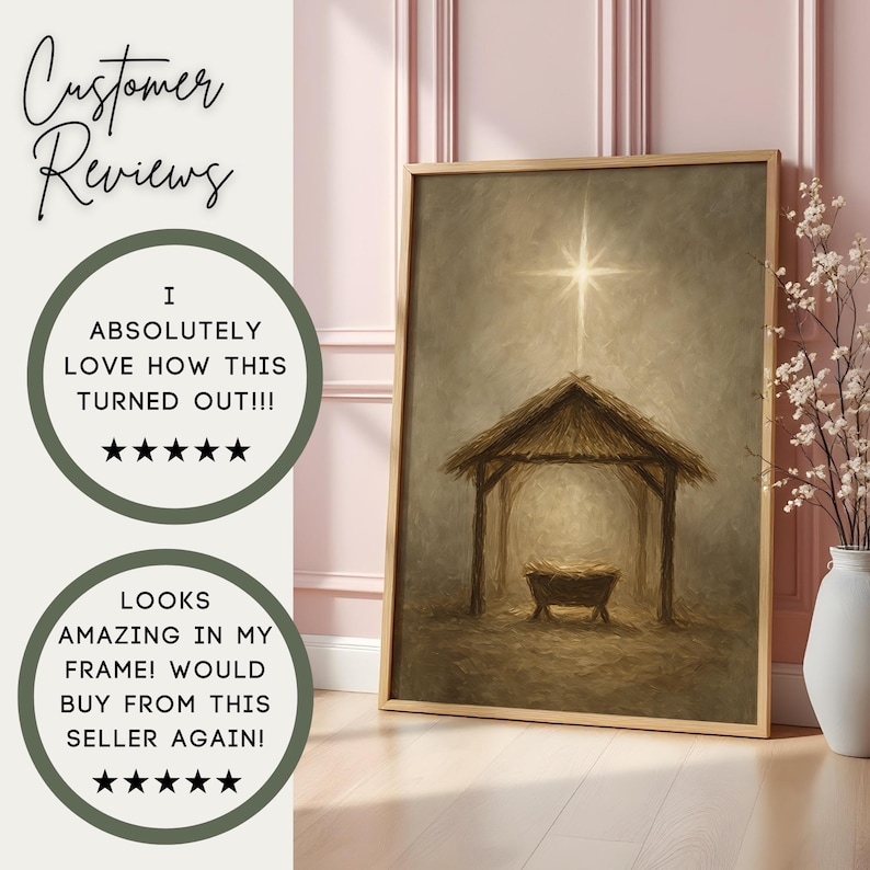 Christmas Manger Wall Art Reviews