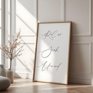 Relax Soak Unwind Wall Print