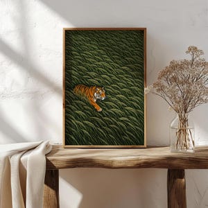 Japanese Tiger Wall Art Print