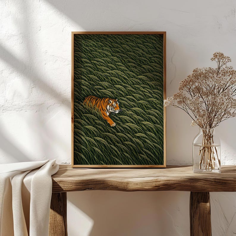 Japanese Tiger Wall Art Print