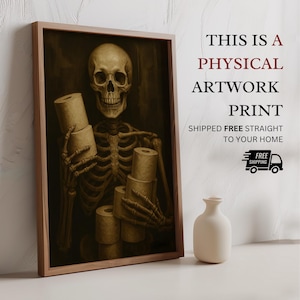 Bathroom Skeleton Print Printed and Shipped