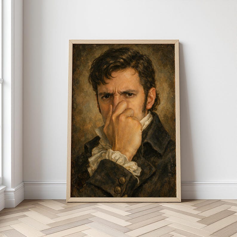 Vintage Plug Nose Bathroom Art