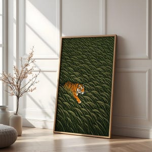 Japanese Tiger Wall Art Print