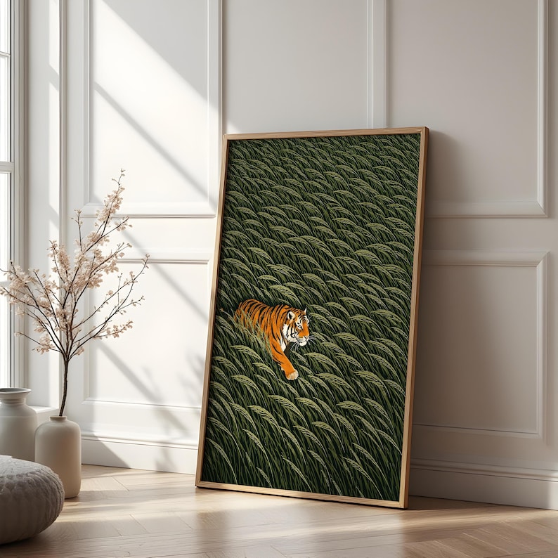 Japanese Tiger Wall Art Print