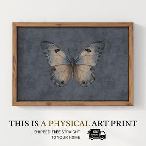 Blue Cottagecore Butterfly Painting Printed and Shipped