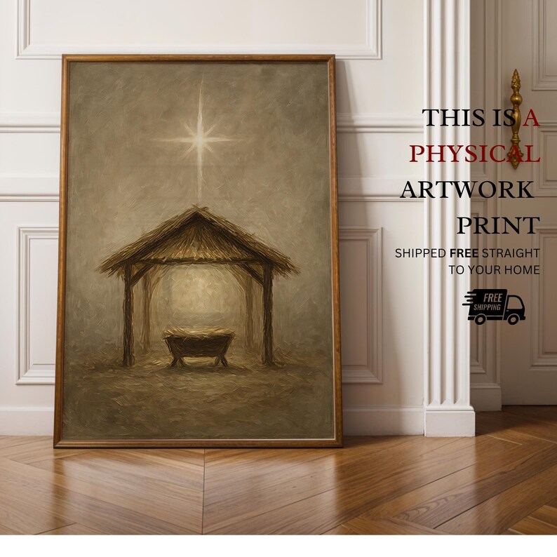 Christmas Manger Wall Art Physical Print