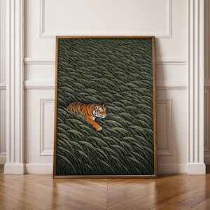 Japanese Tiger Wall Art Print