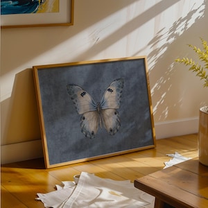 Blue Cottagecore Butterfly Painting