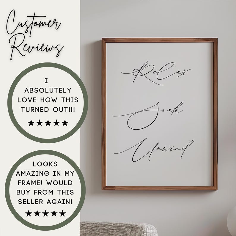 Relax Soak Unwind Wall Print Reviews