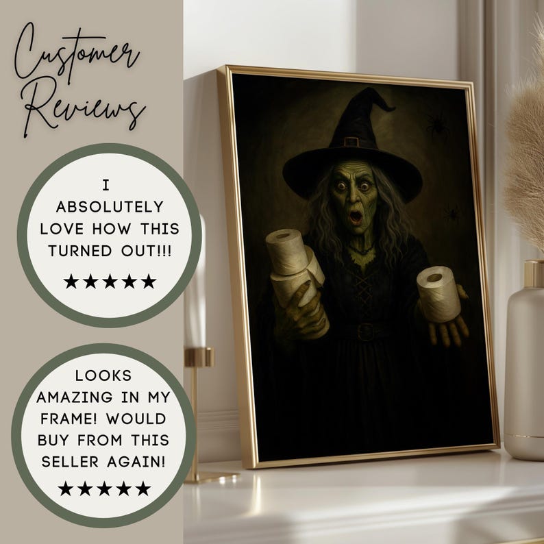 Halloween Bathroom Witch Print Reviews