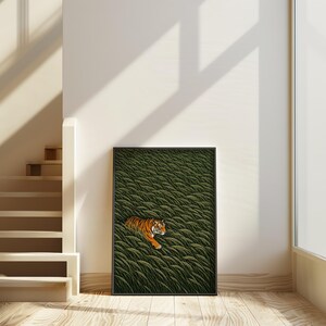 Japanese Tiger Wall Art Print
