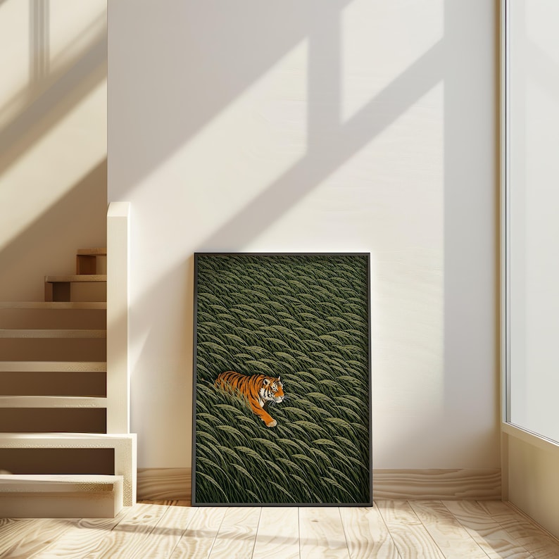 Japanese Tiger Wall Art Print