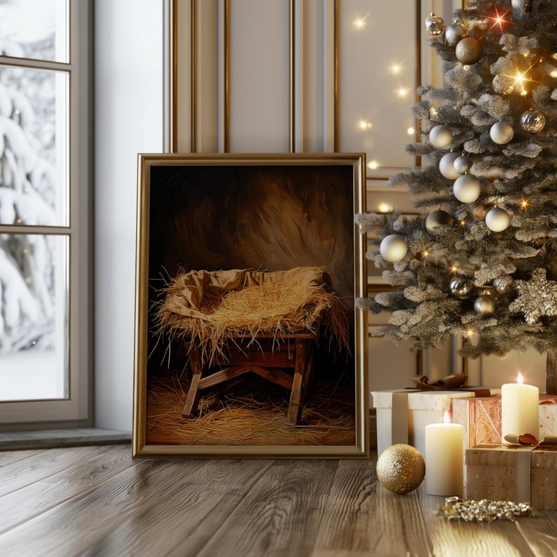 Christmas Manger Print