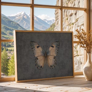 Blue Cottagecore Butterfly Painting