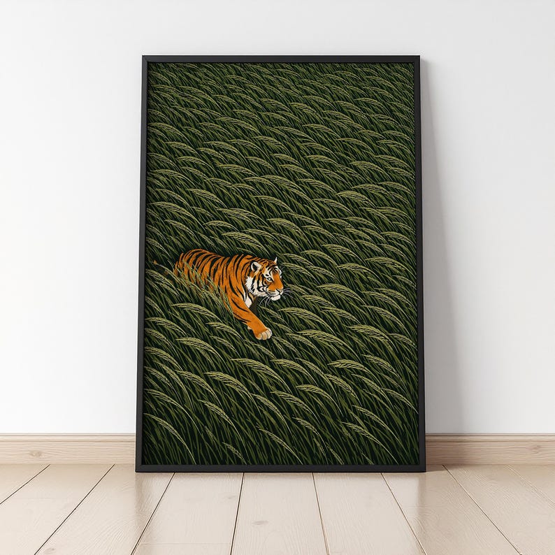 Japanese Tiger Wall Art Print