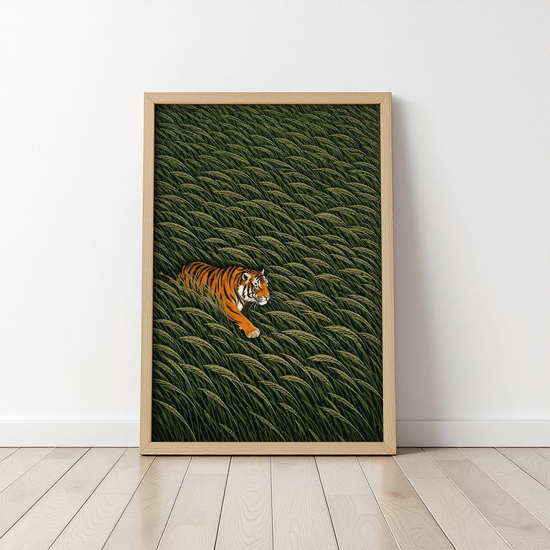 Japanese Tiger Wall Art Print