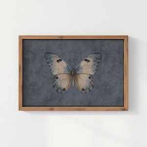 Blue Cottagecore Butterfly Painting