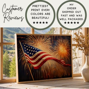 Vintage American Flag Painting Reviews