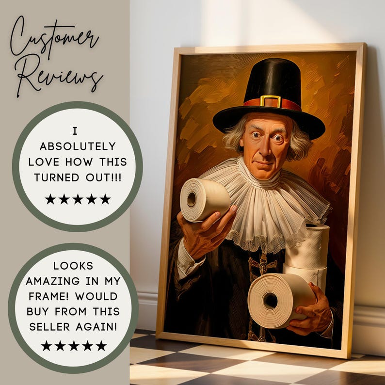 Bathroom Pilgrim Print Reviews