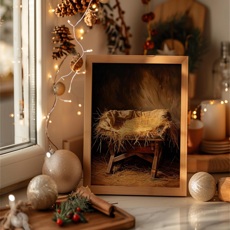 Christmas Manger Print
