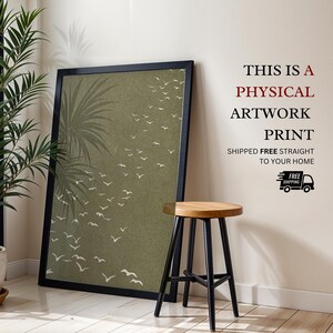 Flock of Birds Olive Physical Print