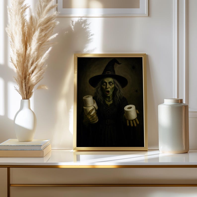 Halloween Bathroom Witch Print