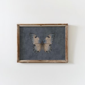 Blue Cottagecore Butterfly Painting