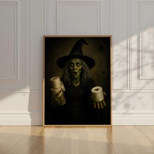 Halloween Bathroom Witch Print