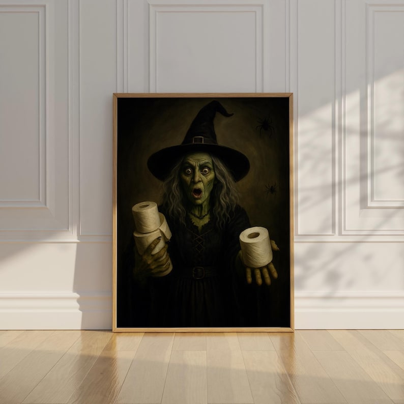 Halloween Bathroom Witch Print