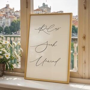 Relax Soak Unwind Wall Print