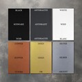 Galvanized Steel Powder-Coated Samples • Black, White, Anthracite, Gold, Silver, Copper Metal Color • Modern 3x2 inches or 7.5x5 cm Sample