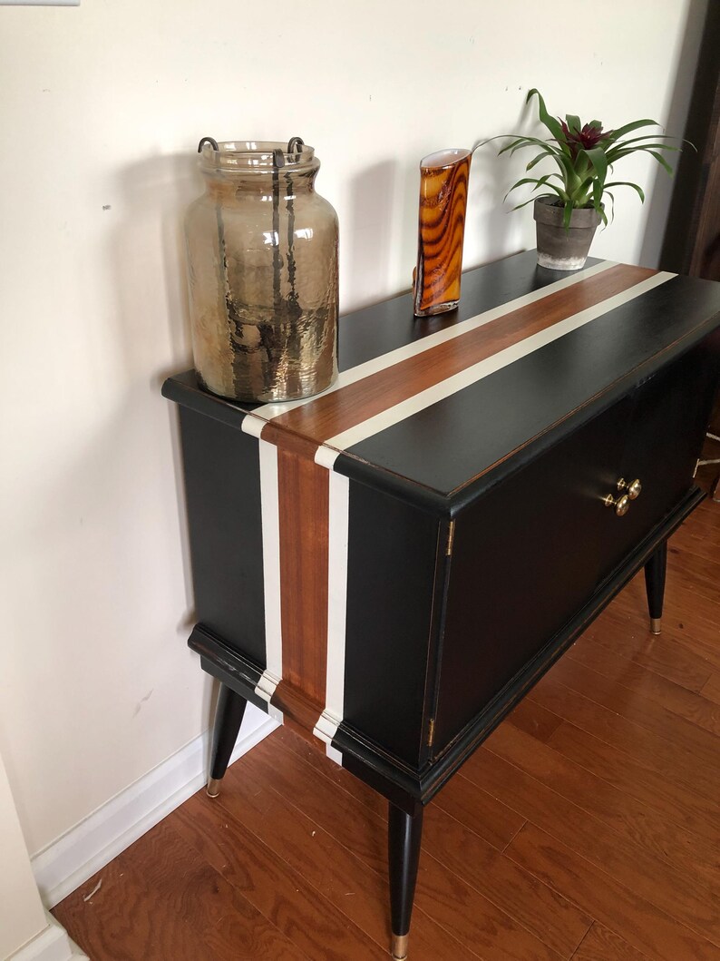 SOLD, Mid Century Modern Refinished Console Table - Etsy