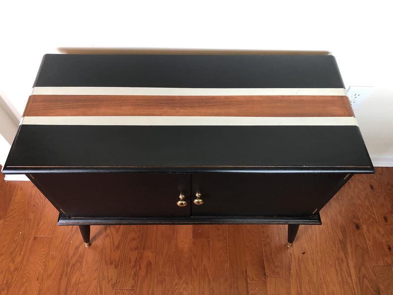 SOLD, Mid Century Modern Refinished Console Table - Etsy