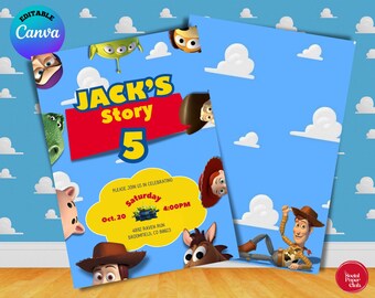 Invitación de cumpleaños de Toy Story: Invitación editable (Descarga digital)