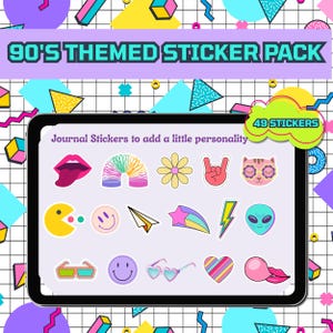 Millennial Mood Board: 90s Edition Digital Sticker Pack
