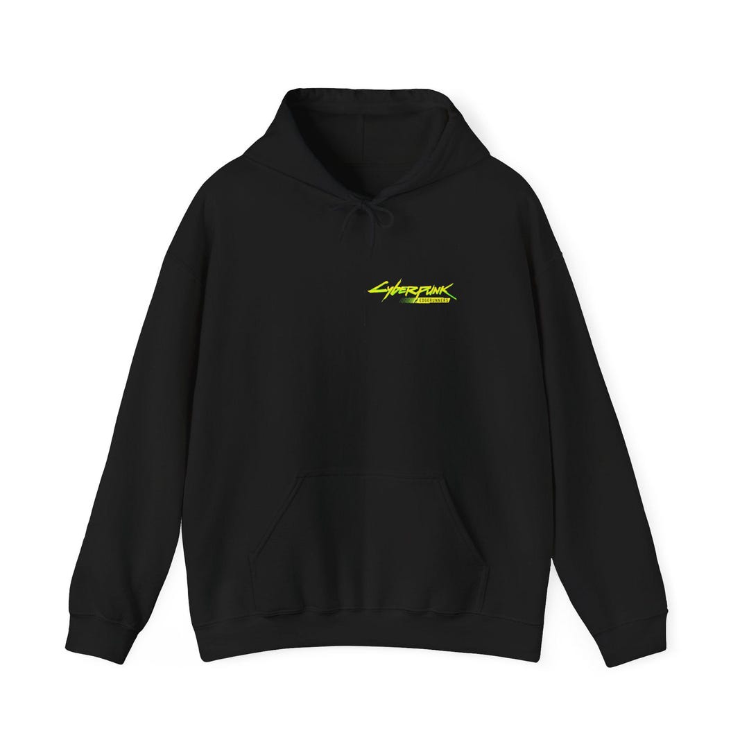 Cyberpunk Graphic Hoodie: Unisex Cotton-blend Sweatshirt, image size:1080x1080
