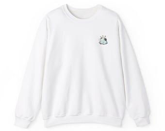 Poro Embroidered Sweatshirt: Unisex Cotton-Blend Crewneck