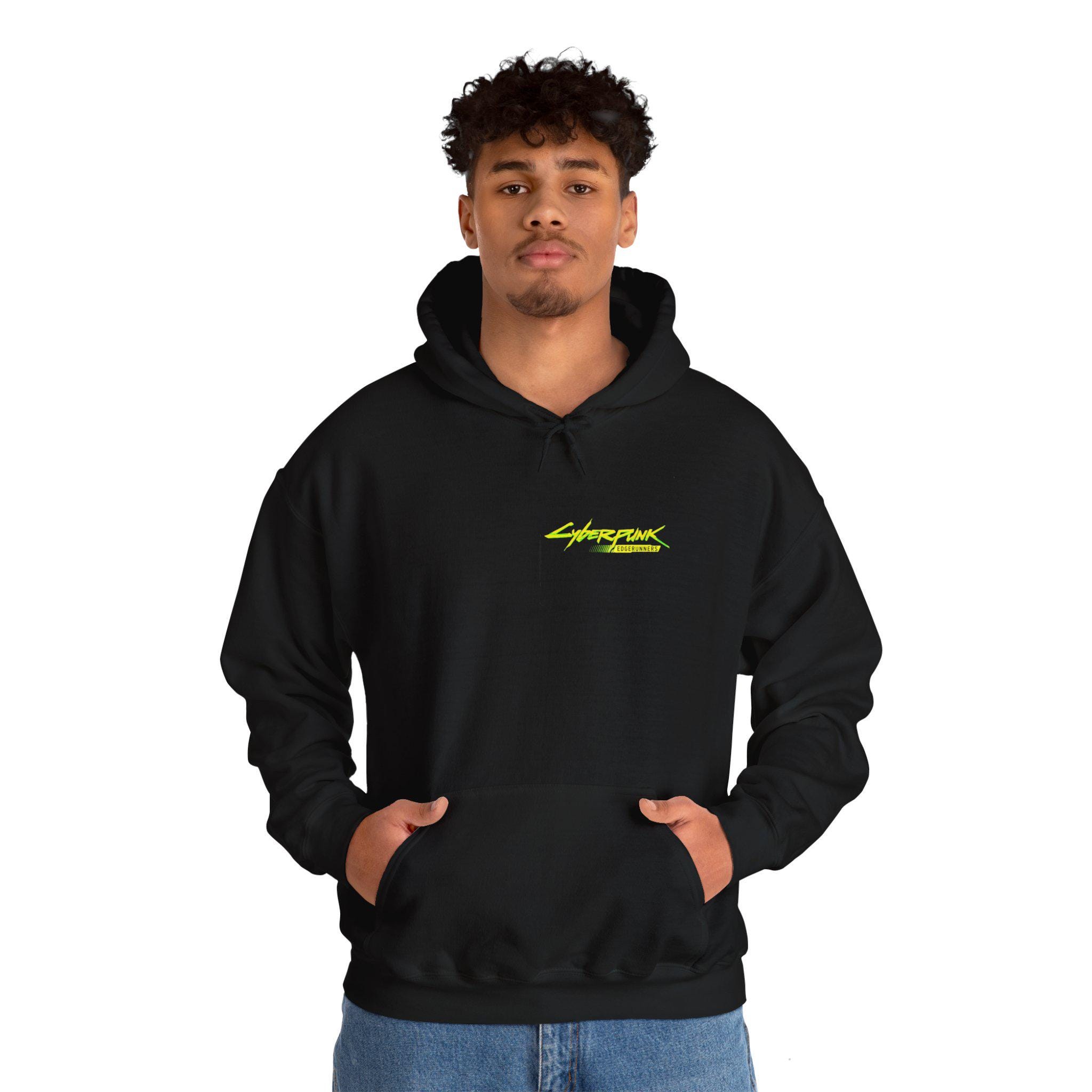 Cyberpunk Graphic Hoodie: Unisex Cotton-blend Sweatshirt, image size:2048x2048
