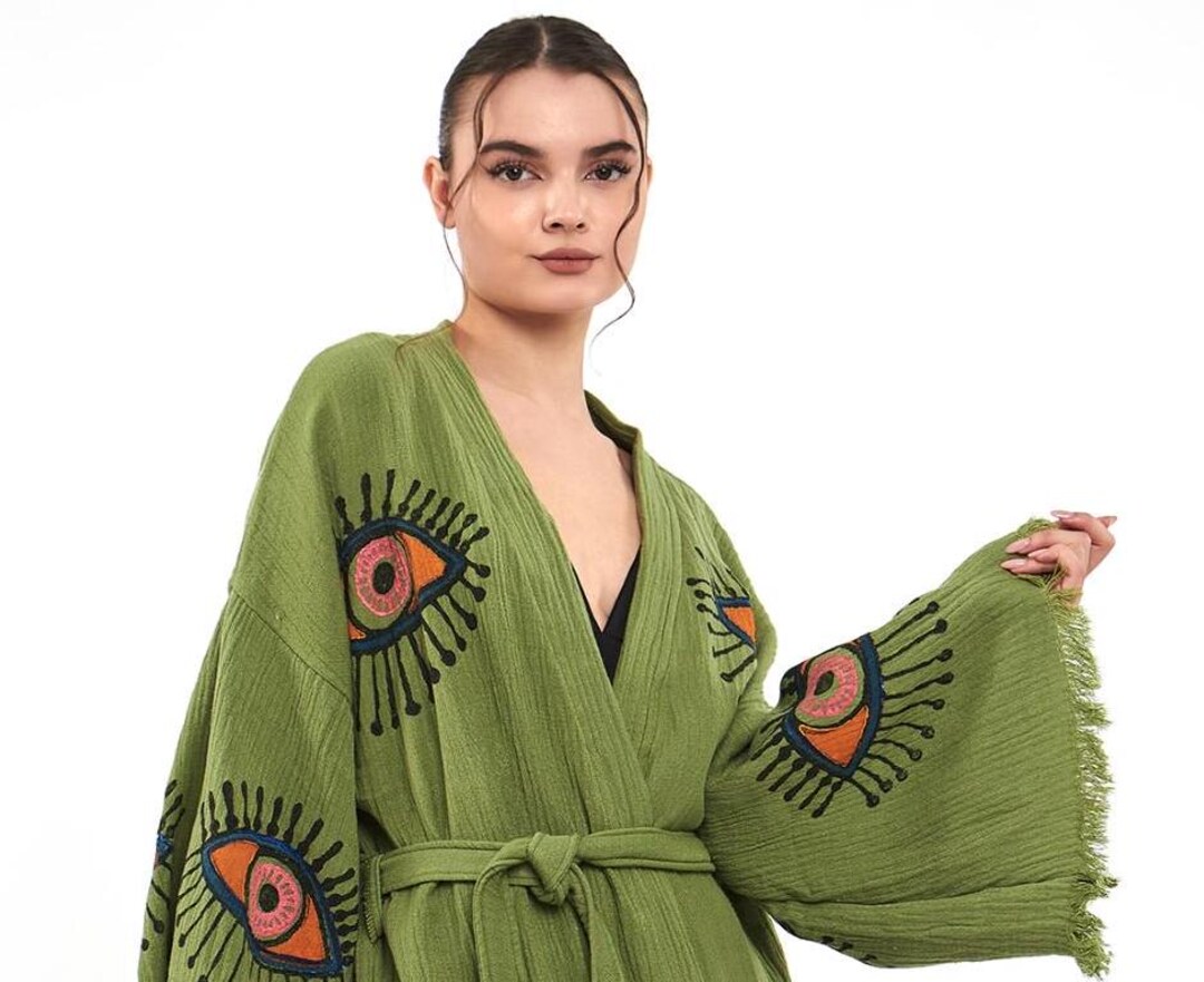 Evil Eye Blue Kimono