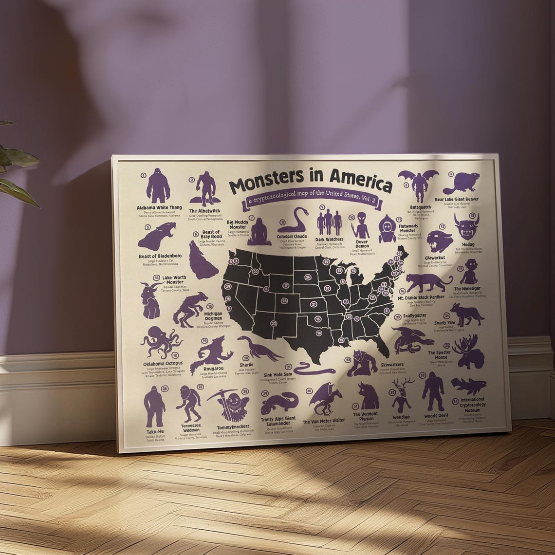 Monsters In America A Cryptozoological Map Of The United States Vol 2 Il 1140xN.6474177042 67m5 
