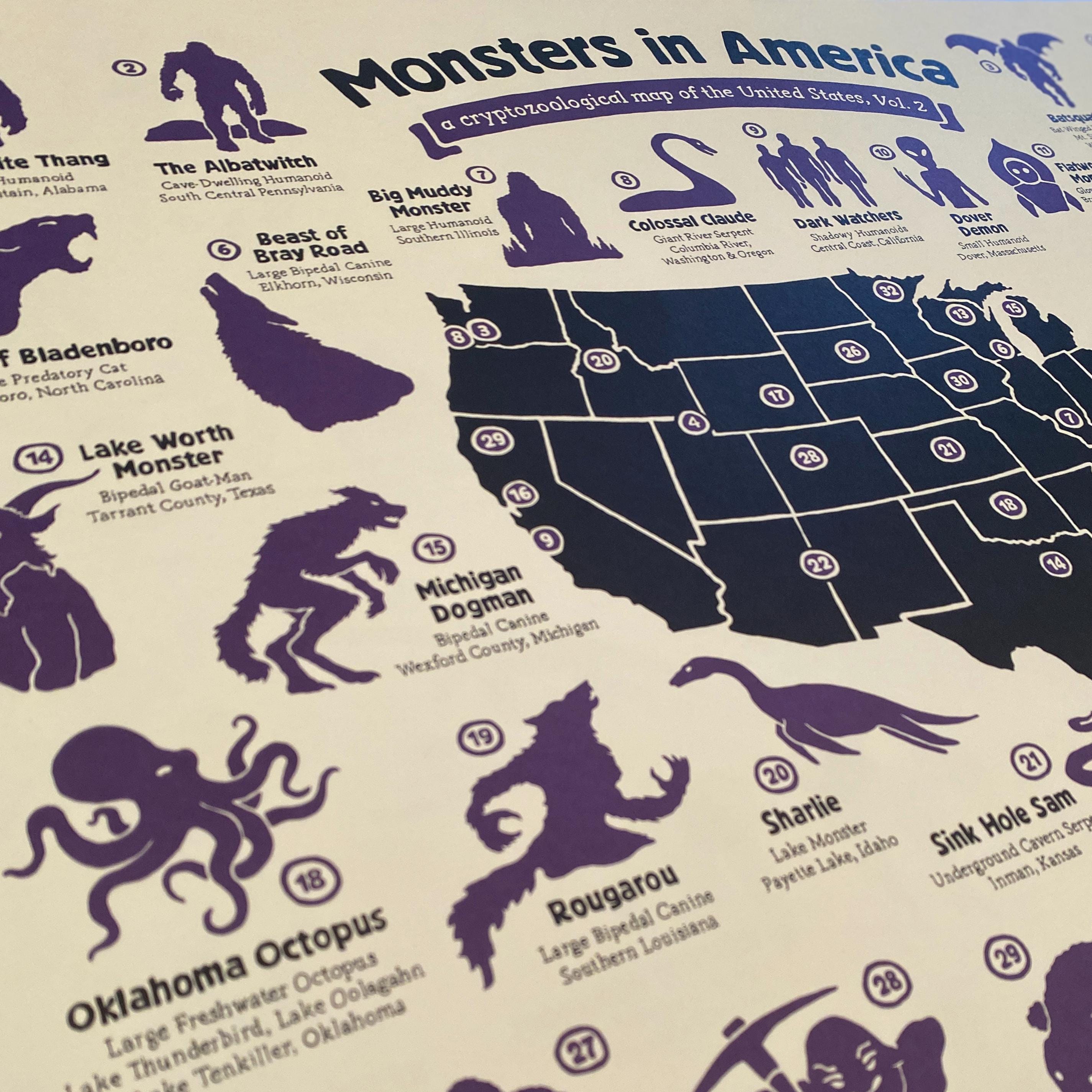 Monsters In America A Cryptozoological Map Of The United States Vol 2 Il Fullxfull.6426226573 9kaw 