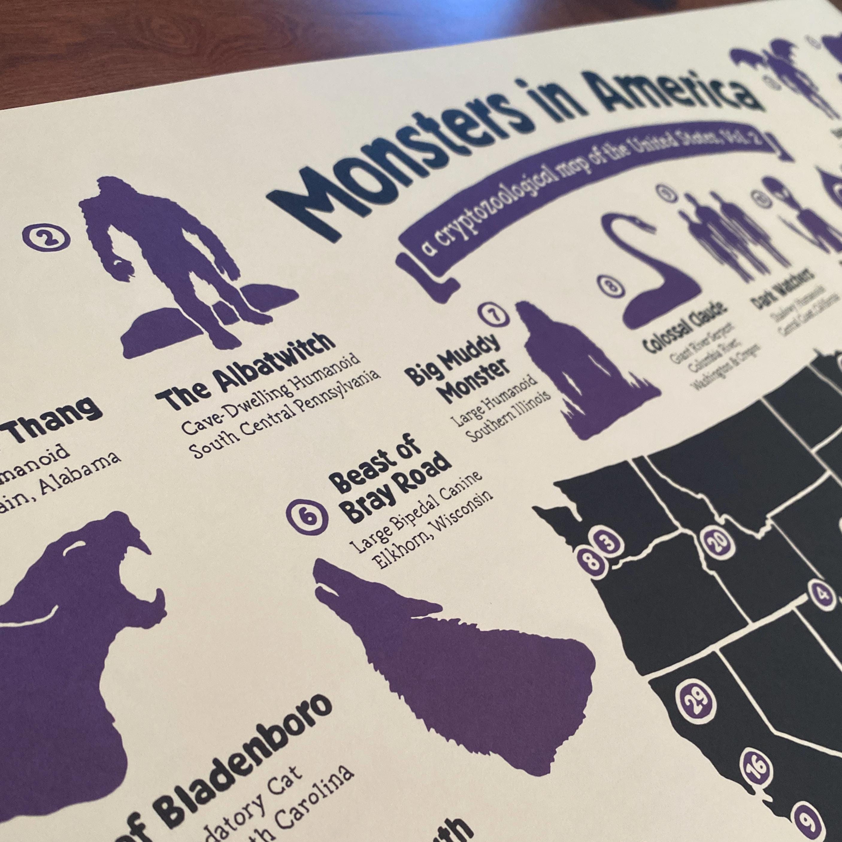 Monsters In America A Cryptozoological Map Of The United States Vol 2 Il Fullxfull.6378139130 2tld 