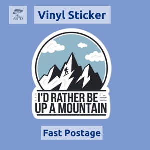 Mountain Sticker Idea Outdoors Vinyl Decal Gift Mountain Lover Sticker Walking Great Outdoors Sticker Present Mountain Landscape Vinyl Decal