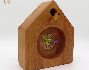 Orologio in legno, orologio da camino, orologio da scrivania, orologio speciale, orologio regalo