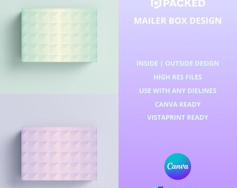PACKED | Sea Foam & Lilac Mailer Box Templates | PYRAMIDS Collection