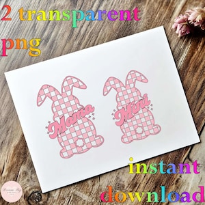 Mama & Mini Bunny PNG: Muttertag Sublimationsdesign (Digitaler Download)