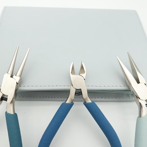 Jeu de pinces à bijoux - becs ronds, pointes effilées et pinces coupantes latérales pour kit de fabrication de bijoux et de réparation de bijoux DIY
