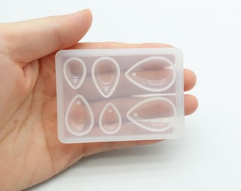 Molde para colgante de lágrima: Fabricación de joyas de resina de silicona transparente
